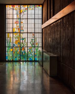 large stained glass window