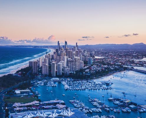 aerial photograph of the Gold Coast