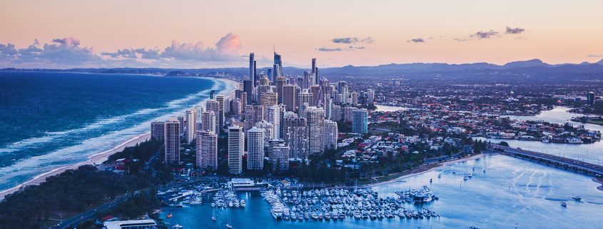 aerial photograph of the Gold Coast