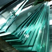 Sheets of newly manufactured glass